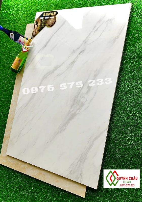 Gạch lát nền 80x120 trắng vân khói ốp tường trung quốc