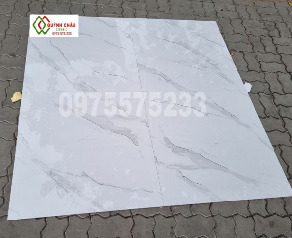 Gạch vân xám trắng 80x80 khắc kim bóng kiếng loại tốt 4161