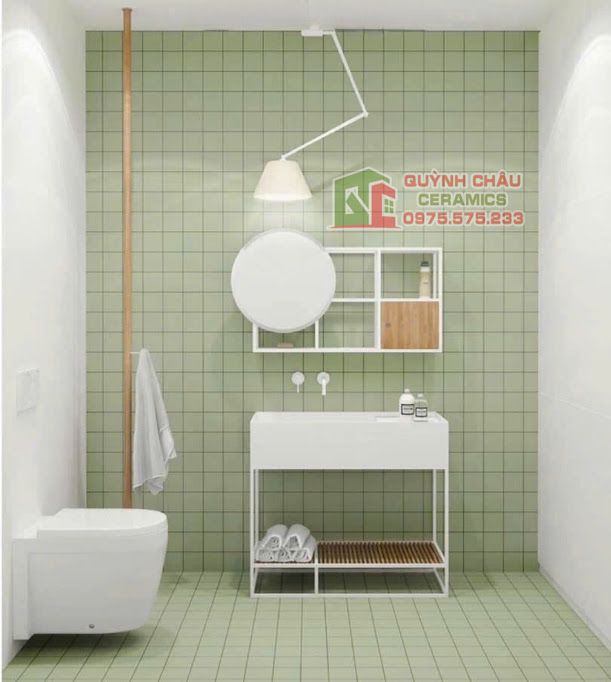 Gạch mosaic vỉ 10x10 thẻ chip màu xanh nhạt
