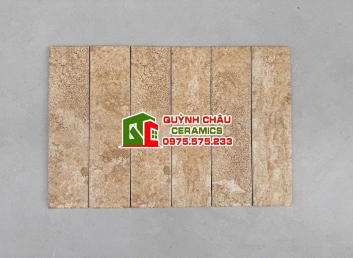 Gạch thẻ màu giả cổ hiệu ứng 75x300 ốp tường