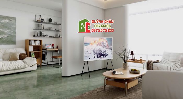 Gạch bông 30x30 giả cổ xanh mờ đơn sắc