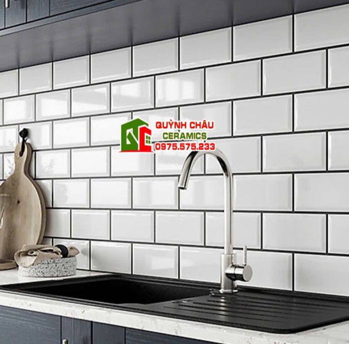 Gạch thẻ 75x150 trắng bóng vát cạnh