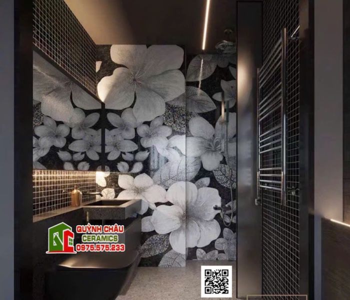 Gạch 80x260 tranh mosaic nổi 5D đẹp