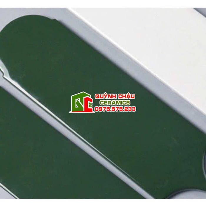 Gạch thẻ lông vũ gợn sóng màu xanh lá đậm