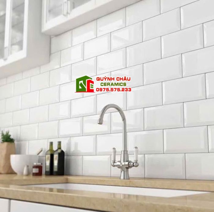 Gạch thẻ 75x150 trắng bóng vát cạnh