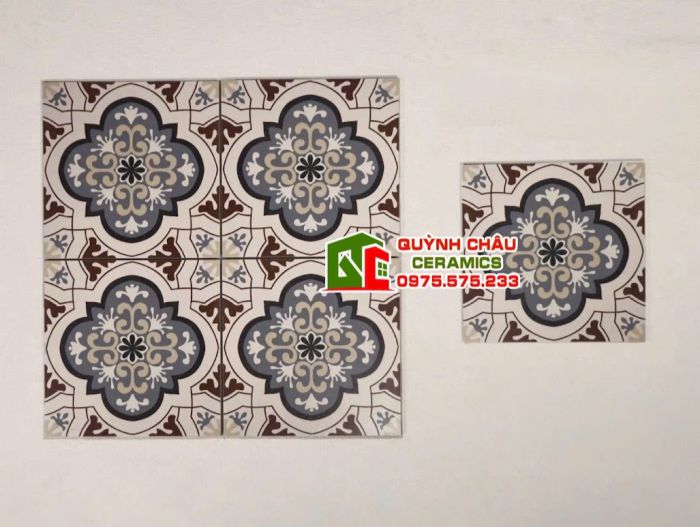 Gạch bông màu giả cổ hoa văn 30x30 lát nền