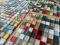Gạch mosaic thuỷ tinh phối mix nhiều màu đẹp