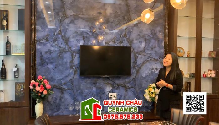Gạch khổ lớn trung quốc 120x240 màu xanh