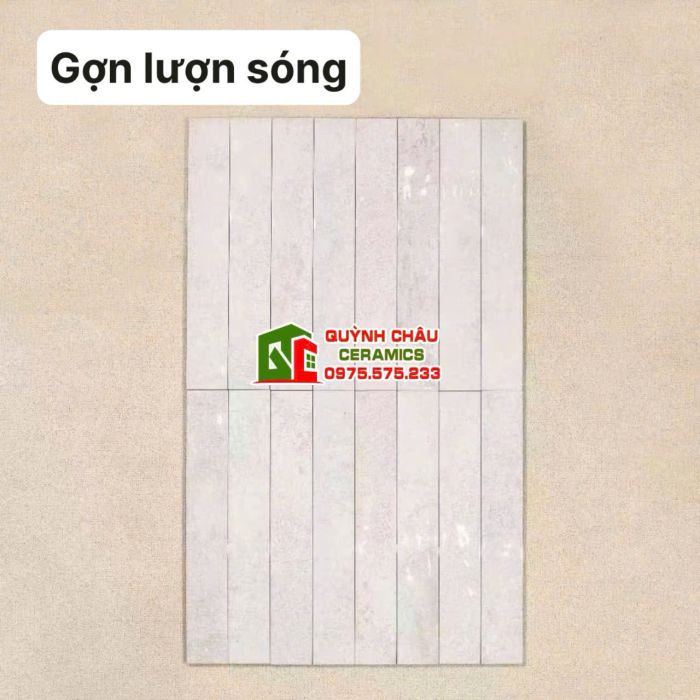 Bộ sưu tập gạch thẻ trang trí 6x40cm gợn sóng hiệu ứng