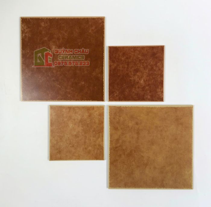 Gạch bông giả cổ 30x30 màu da bò đậm