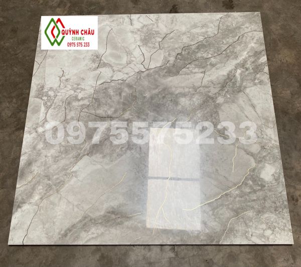 Gạch 80x80 xám vân đá khắc ánh kim trung quốc cao cấp 4146