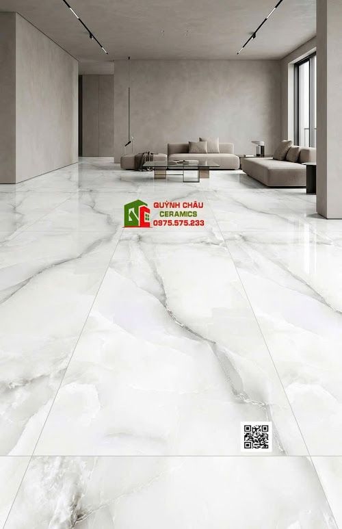 Mẫu gạch lát phòng khách 60x120 vân đá Onyx tuyệt đẹp