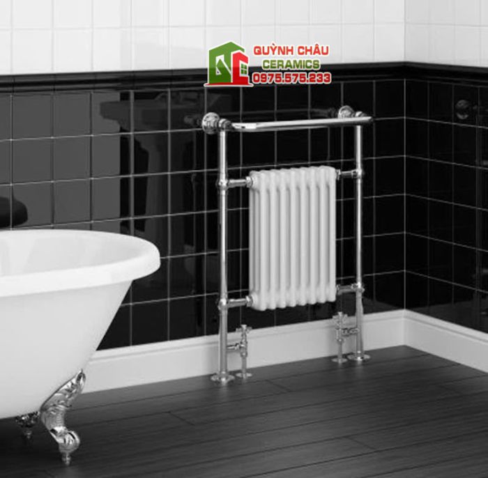 Gạch thẻ đen bóng ốp tường 10x10 trung quốc