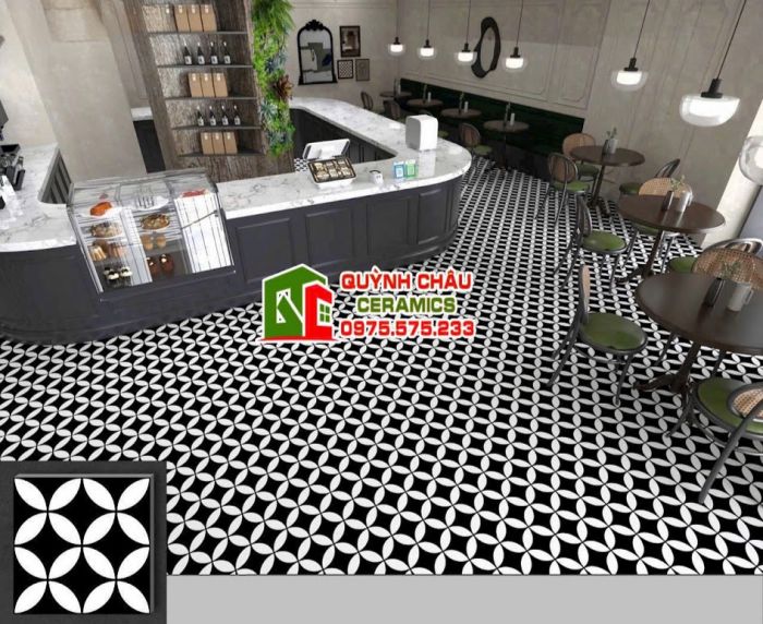 Gạch bông men 30x30 đồng tiền cổ điển