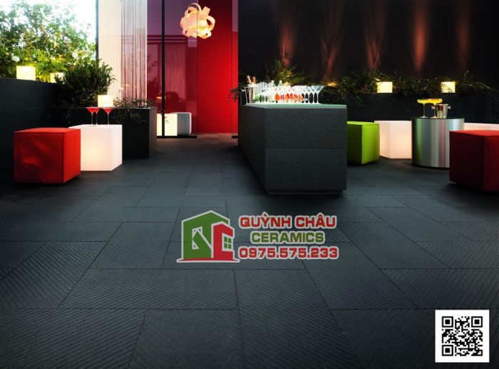  Gạch Italia 30x60 đen nhám gạch Ý nhập khẩu