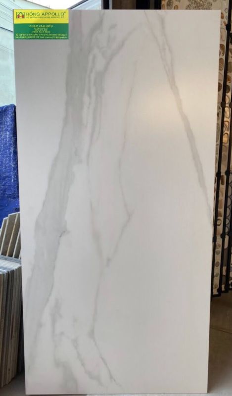 Gạch ốp lát ấn độ 600x1200 trắng mờ xám vân