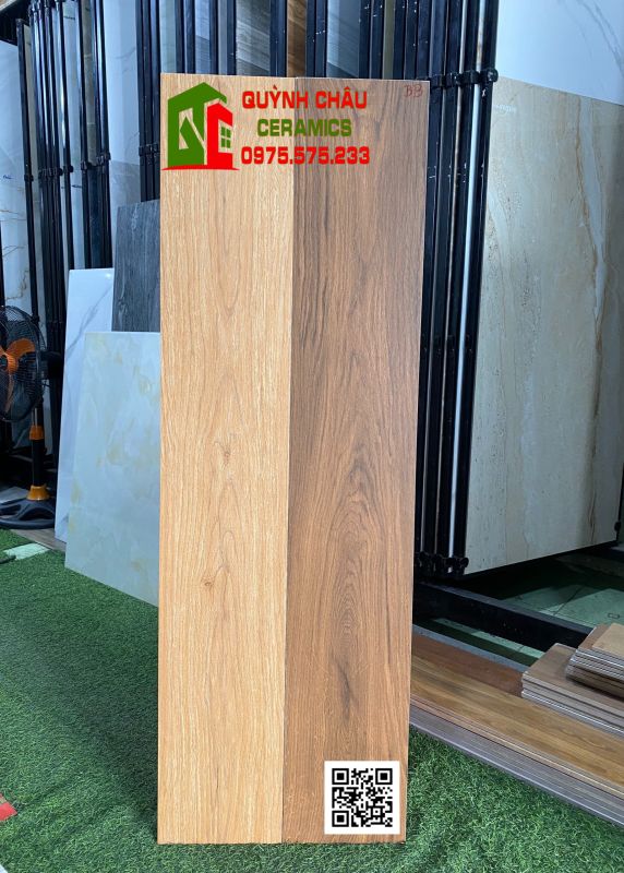 Gạch giả gỗ mài cạnh 20x120 xám vàng đá đồng chất trung quốc
