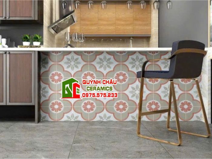 Gạch bông màu sắc cổ điển hoa văn 20x20 trung quốc