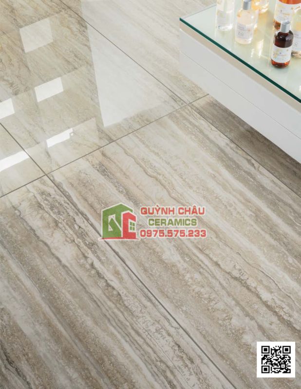 Gạch Italy nhập khẩu 89x179 màu xám vân dọc bóng kiếng cao cấp