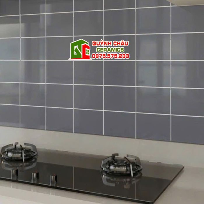 Gạch thẻ 20x20cm màu xám bóng