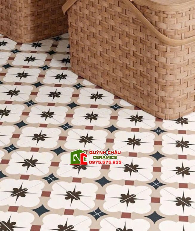 Gạch 30x30 bông hoa văn giả cổ