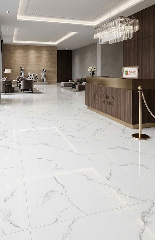 Gạch bóng kính 60x120 trắng vân mây khói cao cấp