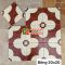 Gạch bông hoa mai màu đỏ 20x20 cm
