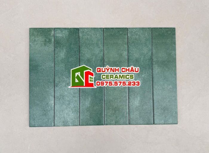 Gạch thẻ mờ 75x300 màu mực xanh giả cổ