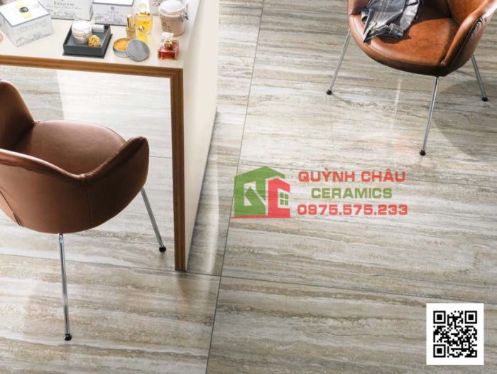 Gạch Italy nhập khẩu 89x179 màu xám vân dọc bóng kiếng cao cấp