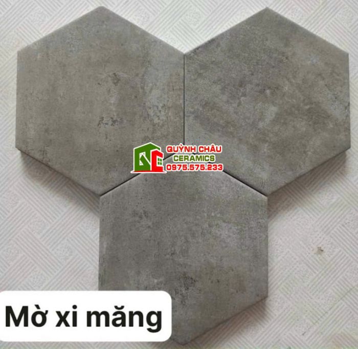 Gạch lục giác tông xi măng màu xám
