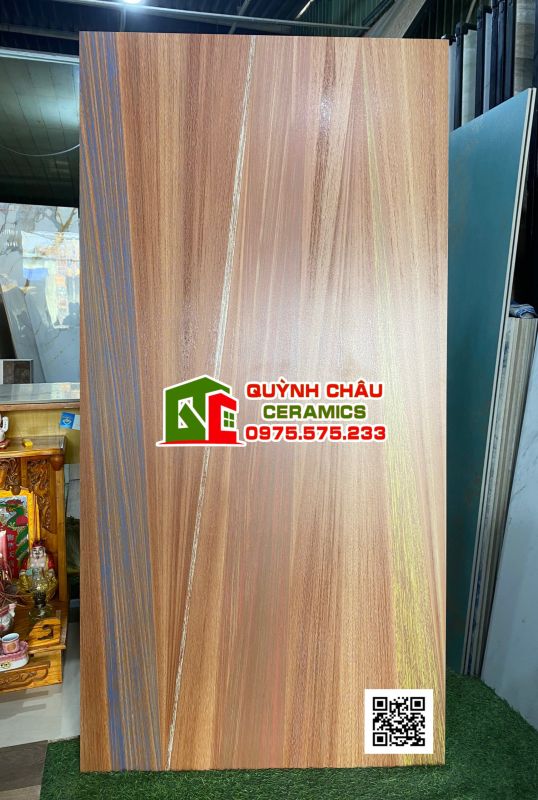 Gạch nhập khẩu 80x160 màu giả gỗ nâu vàng hiệu ứng chạm khắc bề mặt Colour Pop Wood ốp lát trang trí 4784