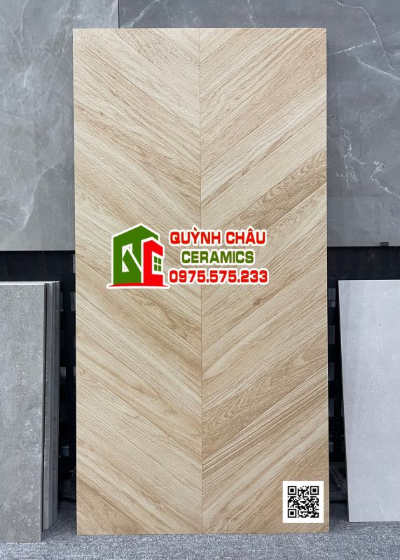 Gạch ấn độ 60x120 giả gỗ chéo xương cá carving