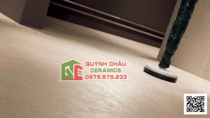 Gạch Italia 60x60 mờ sọc caro màu kem kim tuyến cao cấp