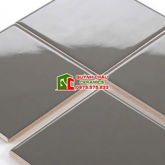 Gạch thẻ 20x20cm màu xám bóng
