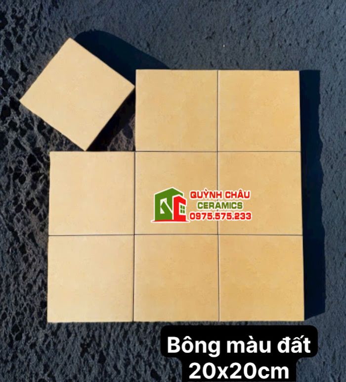 Báo giá mẫu gạch bông mờ đơn sắc 20x20cm