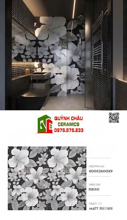Gạch 80x260 tranh mosaic nổi 5D đẹp