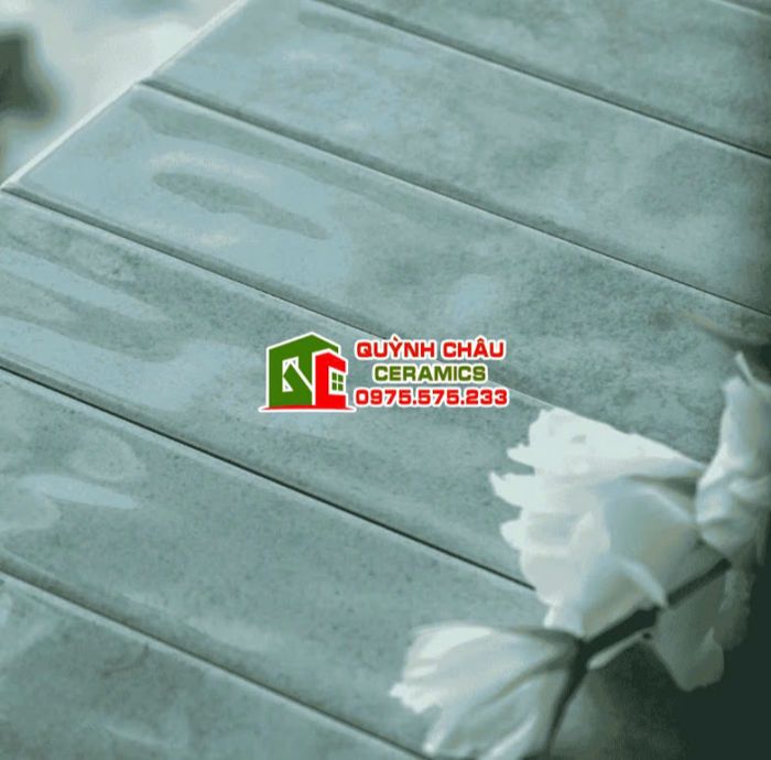 Gạch thẻ trang trí 6x40cm bóng hiệu ứng loang cổ điển