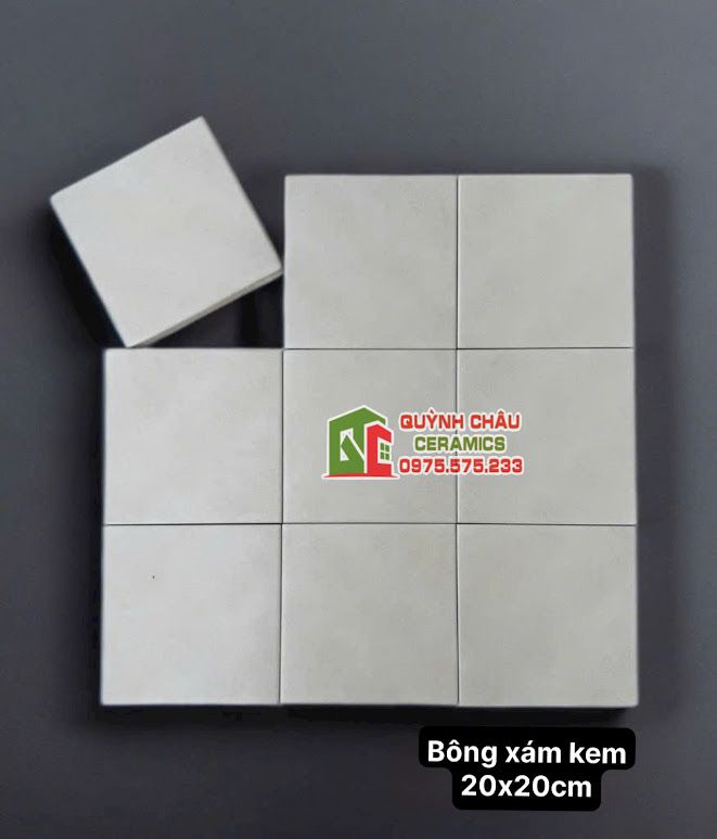 Báo giá mẫu gạch bông mờ đơn sắc 20x20cm