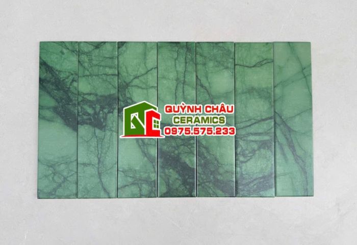 Gạch thẻ 75x300 đá xanh marble vân tự nhiên đẹp