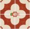 Gạch bông hoa mai màu đỏ 20x20 cm