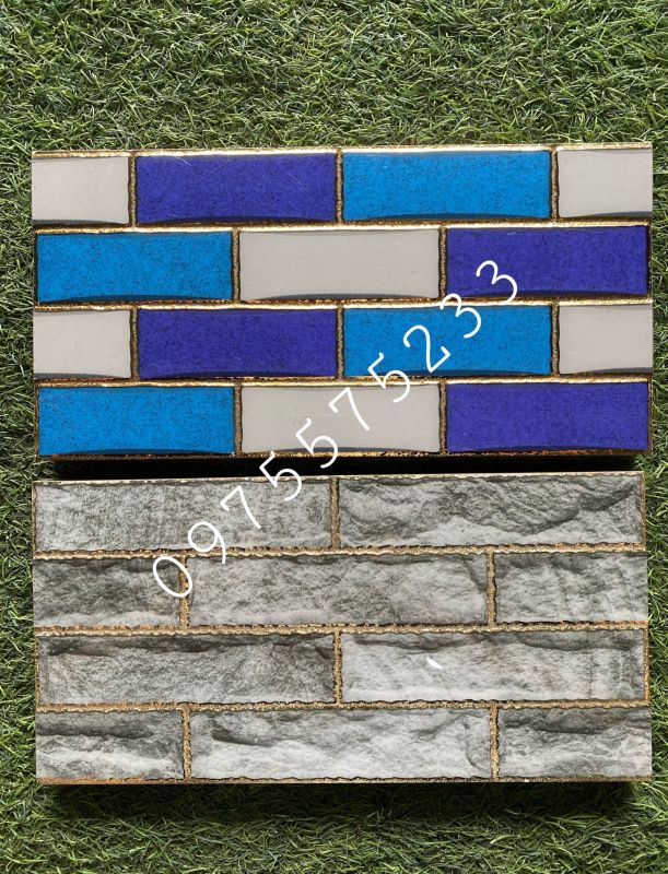 Gạch thẻ 15x30 nhũ vàng xanh xám trang trí đẹp