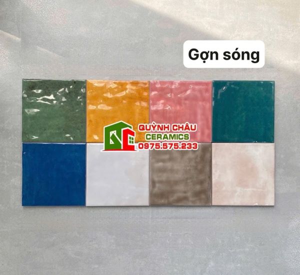 Các mẫu gạch thẻ trang trí 12x12 cm màu sắc ấn tượng
