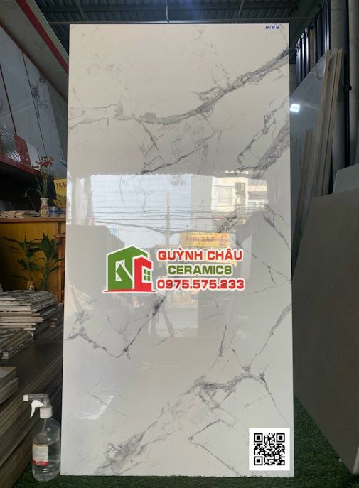 Gạch 60x120 trung quốc bóng trắng vân cao cấp chất lượng tốt bền đẹp