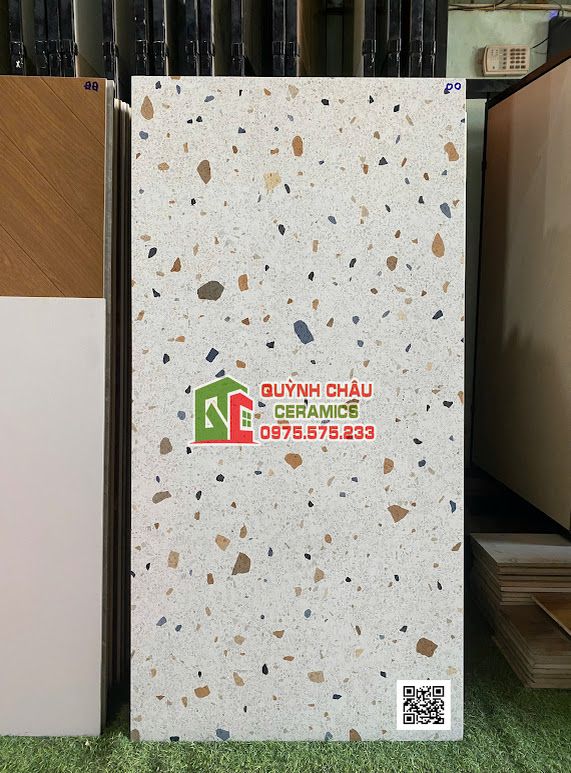 Gạch 60x120 vân terrazzo nhiều sắc màu đẹp