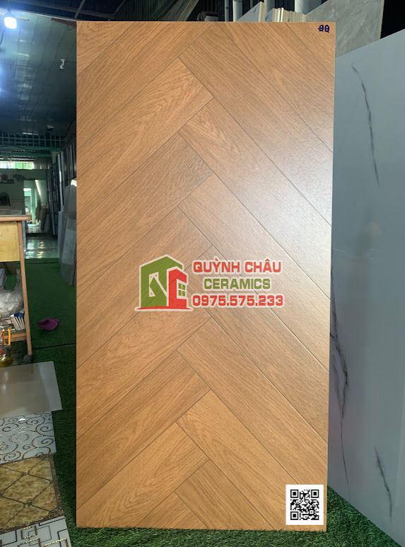 Gạch 60x120 vân xương cá giả gỗ mờ hiệu ứng