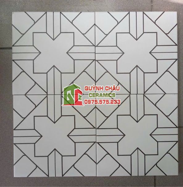 Gạch bông 20x20 hoa văn chéo chữ X