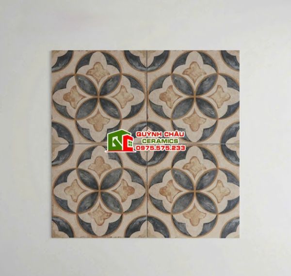Gạch bông 30x30 cổ điển màu tối giản