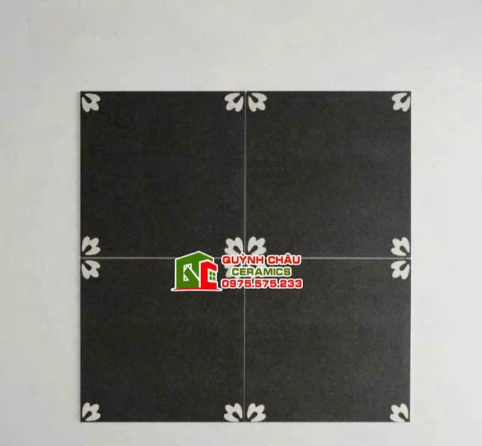 Gạch bông 30x30 đen mờ điểm hoạ tiết đẹp
