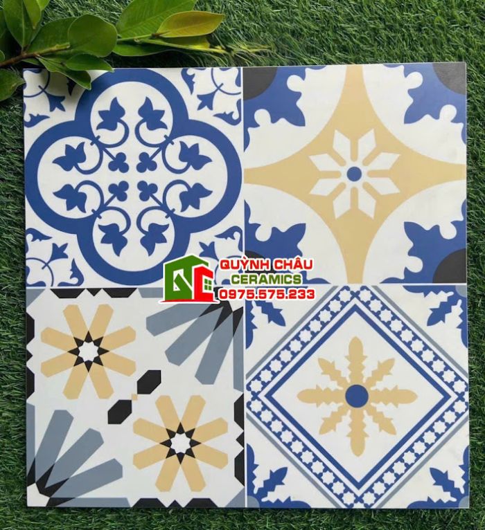 Gạch bông 40x40 phong cách mix hoa văn độc đáo