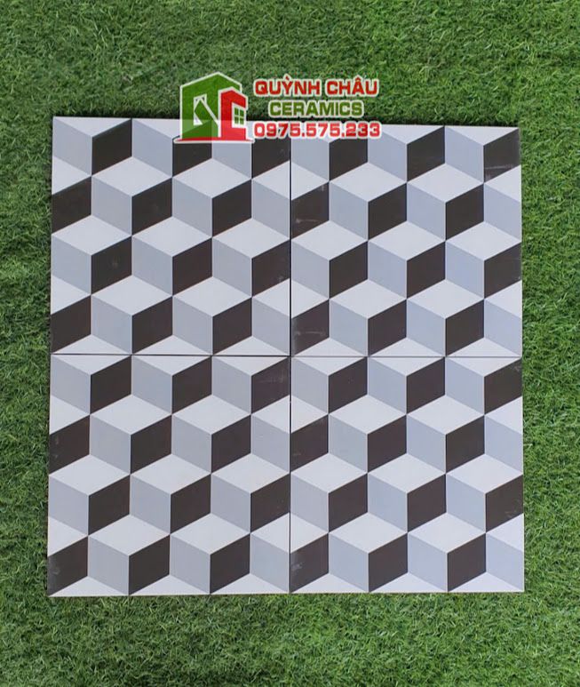 Gạch bông men 30x30 hình khối